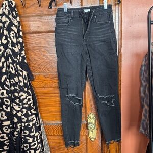 Good American Distressed Black Women's Jeans